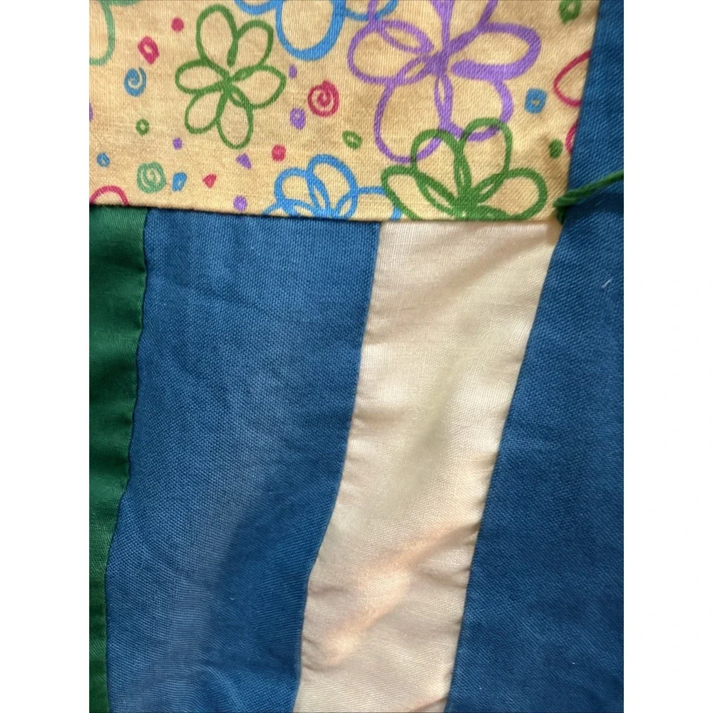 Handmade Lap Or Baby Blanket Quilt Beautiful‎ Bright Colors